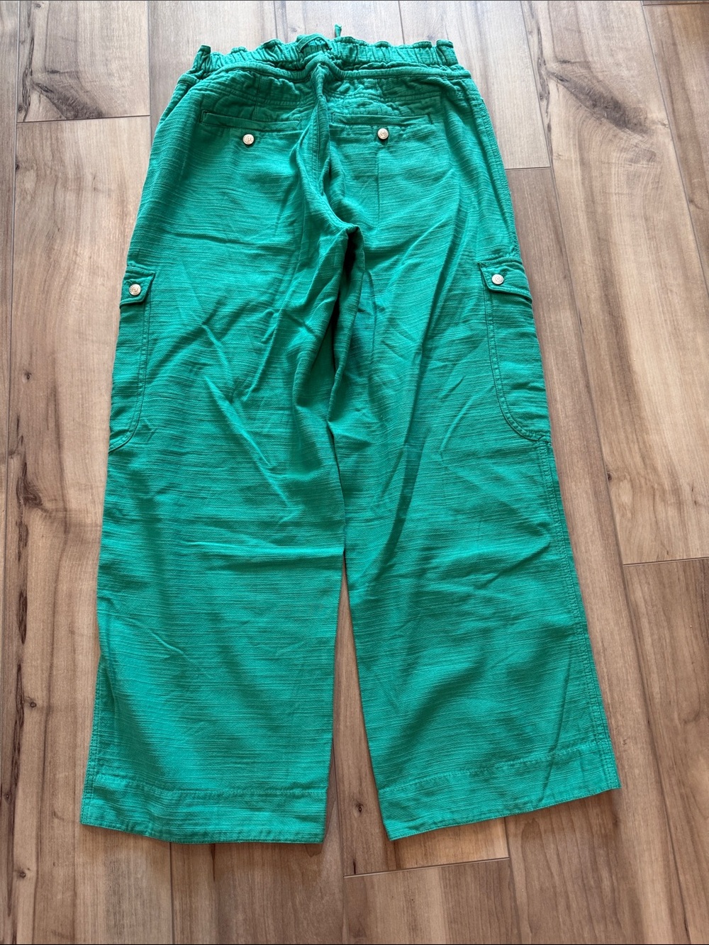 NEW Free People We The Free Park Ave Pull-On Utility Pants. Golf Green. Size M. - Picture 8 of 12